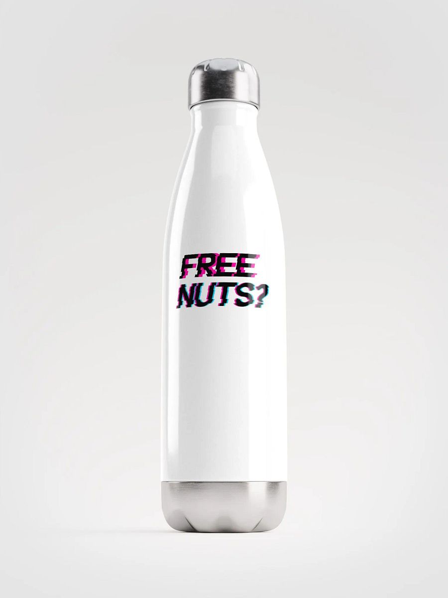 Free Nuts? White Stainless Steel Water Bottle product image (1)