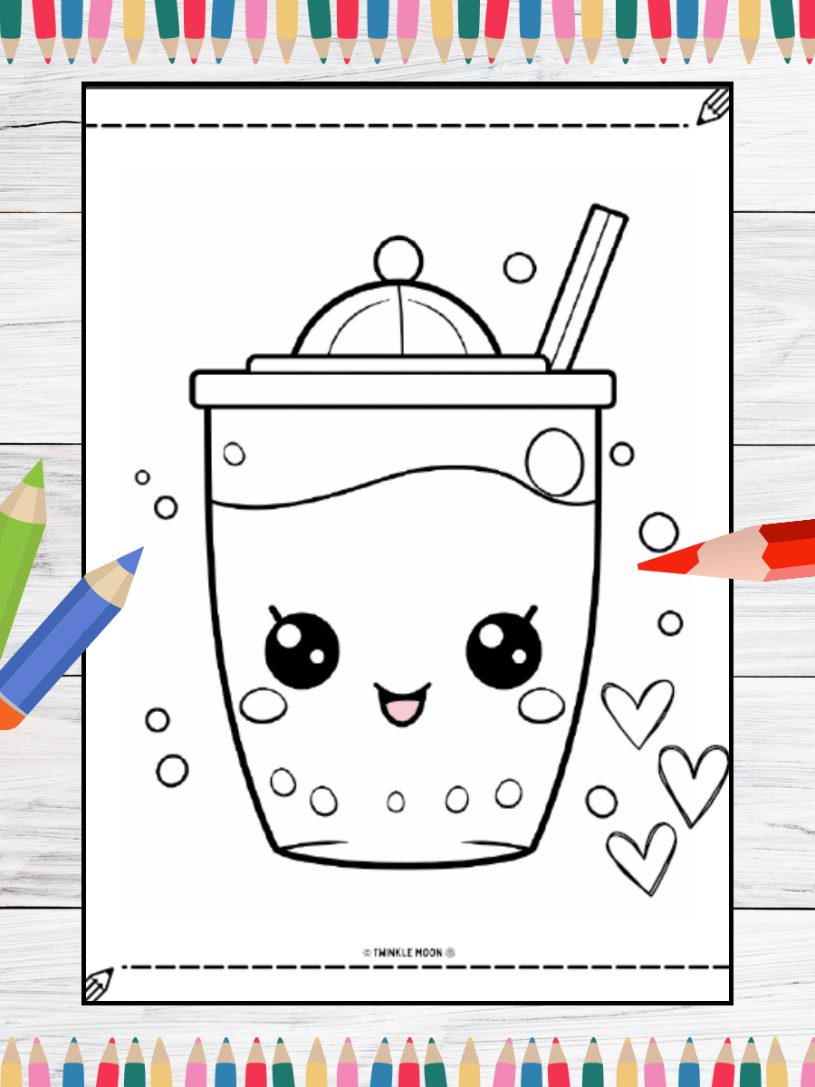 20 Cute Kawaii Coloring Pages#2 (PDF Coloring Pages) product image (4)