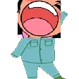 Dancing Yelling Emote - Black Hair, Tan Skin, Brown Eyes product image (1)
