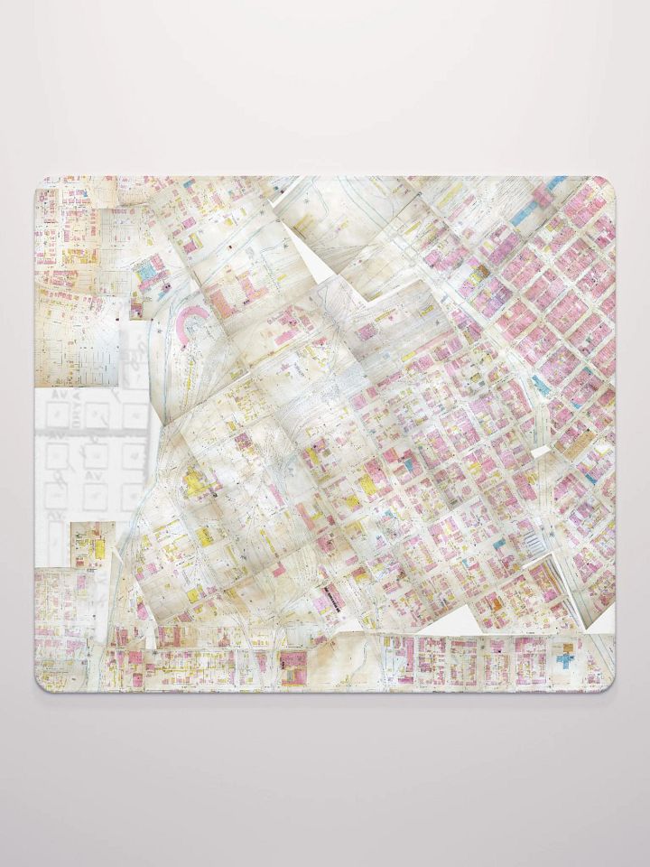 Auraria 1929 Map Mosaic Gaming Pad product image (2)