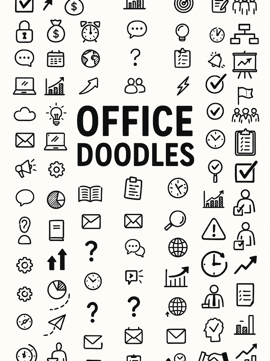 Office Doodles for Infographics – Hand-Drawn Icons (PNG & AI Files) product image (1)