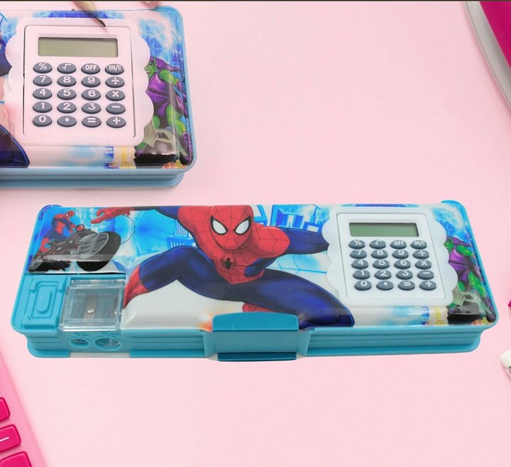 Cartoon Multi-Functional Geometry Box With Calculator & Double Sharpener product image (1)