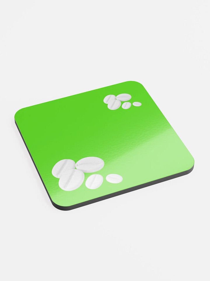 Green I Swear They Are Coffee Beans! White Coffee Beans Coaster product image (2)