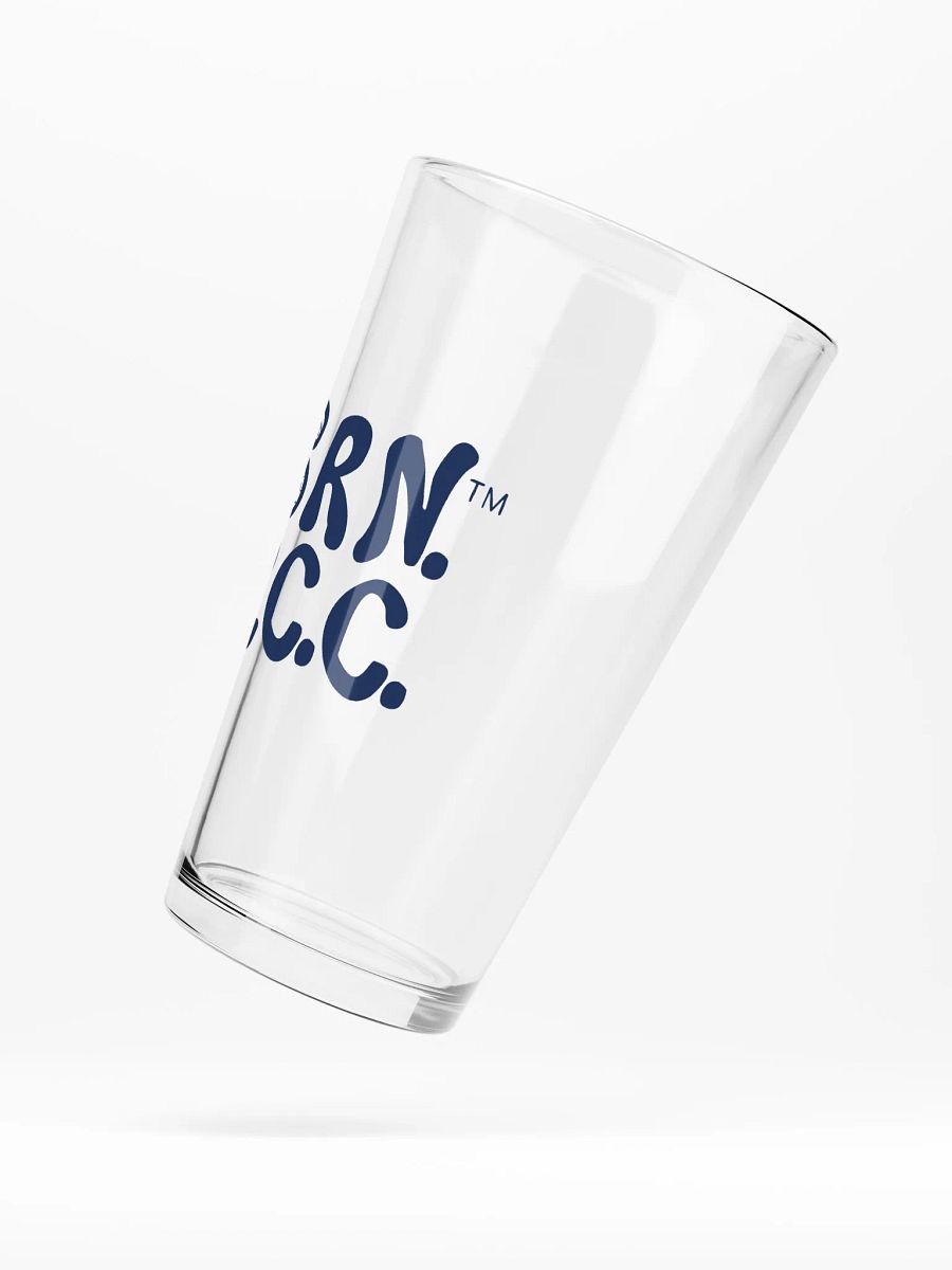 BRN.2C.C.™ | 16 oz Shaker Pint Glass | Classic Coastal Drinkware for Beer, Cocktails & More | Navy Blue Logo product image (5)