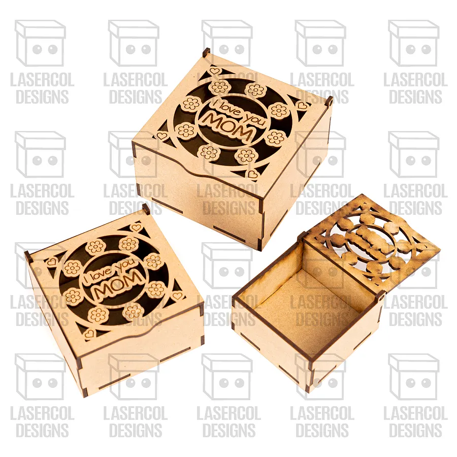 Mother's Day Gift Boxes (3 Sizes, 6 Styles) - Laser Cut Files product image (10)