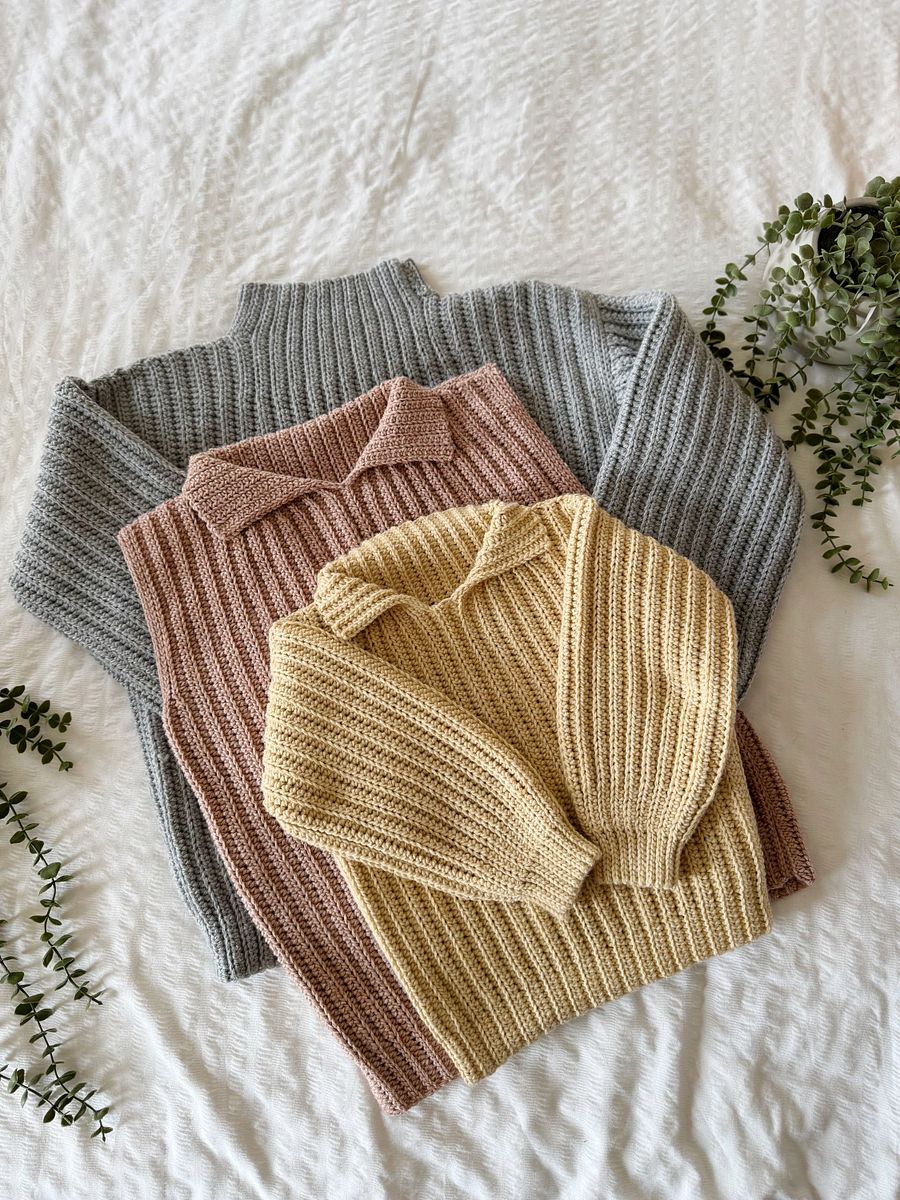 Beginner Pullover or Vest Pattern / Easy Crochet Sweater Pdf Pattern / Adult Sizes XS to 5XL ribbed crochet top pattern product image (3)