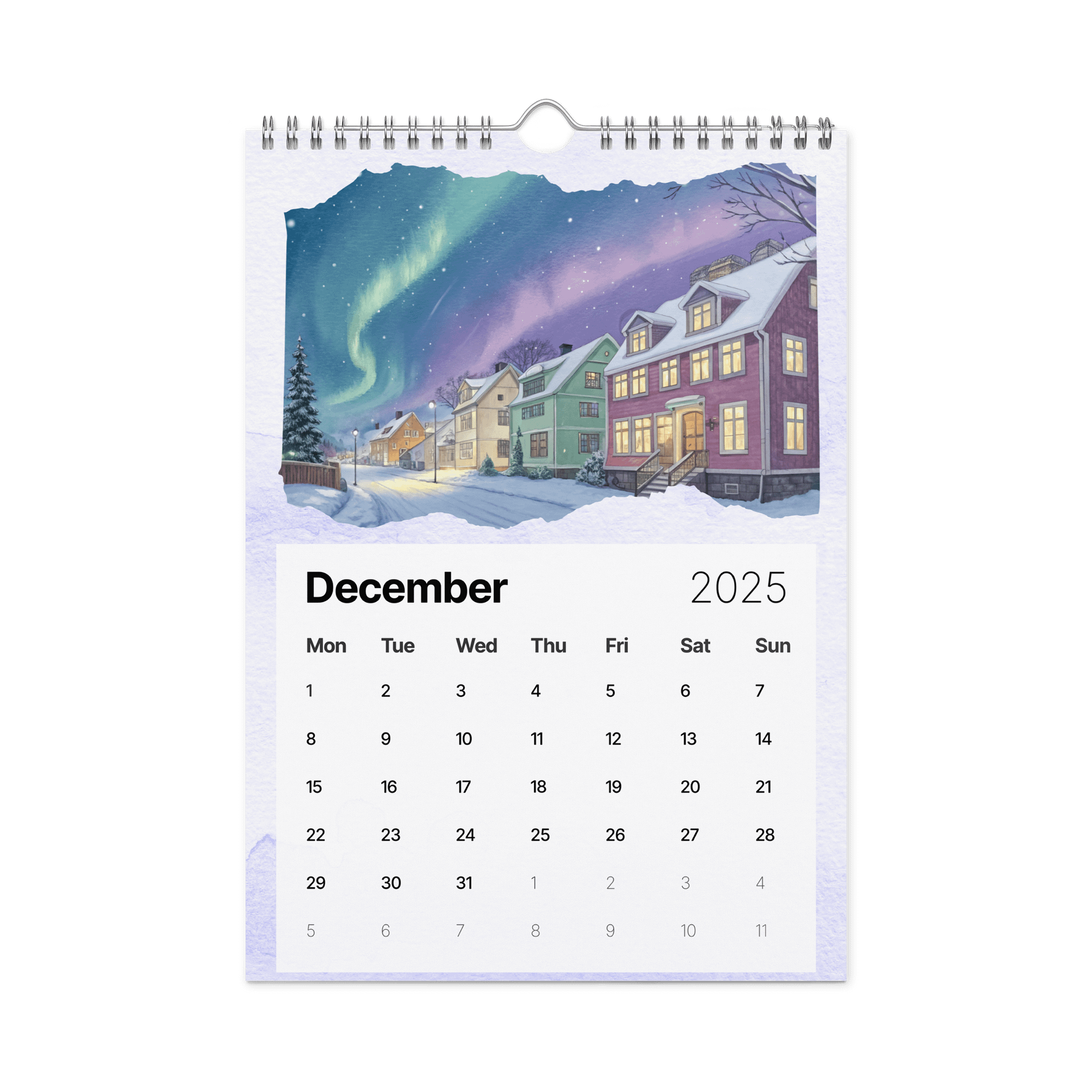 WORLD CAPITALS WATERCOLOR WALL CALENDAR 2026 product image (4)