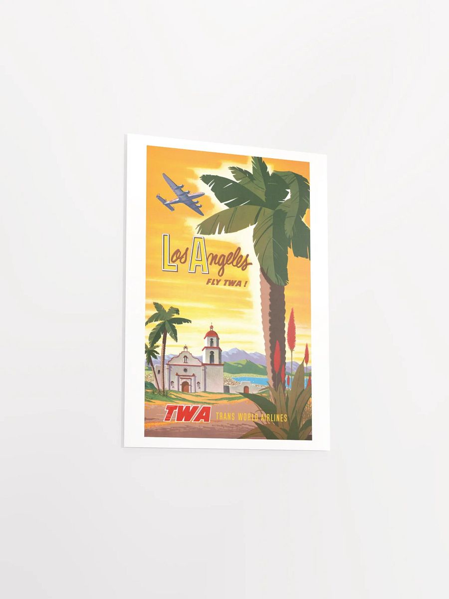 Vintage Fly TWA Los Angeles Travel Poster Print product image (10)
