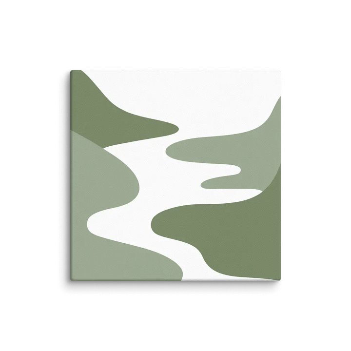 Minimalist Green Abstract Landscape Wall Art - Modern Nature-Inspired Decor product image (2)