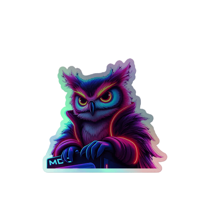 Night Owl Holographic Sticker product image (2)