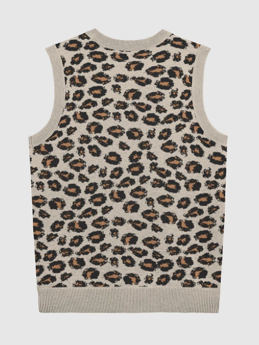 Leopard Print V-Neck Vest product image (9)