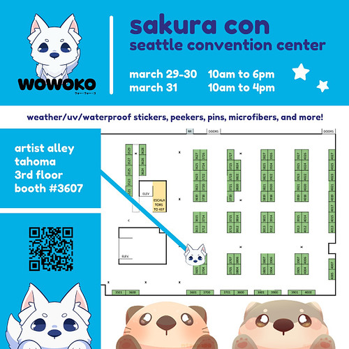 Surprise!!! We are going to be tabling at Sakuracon!!! Find both @mtsugarr and us over at Table 3607 in Tahoma on the 3rd Flo...