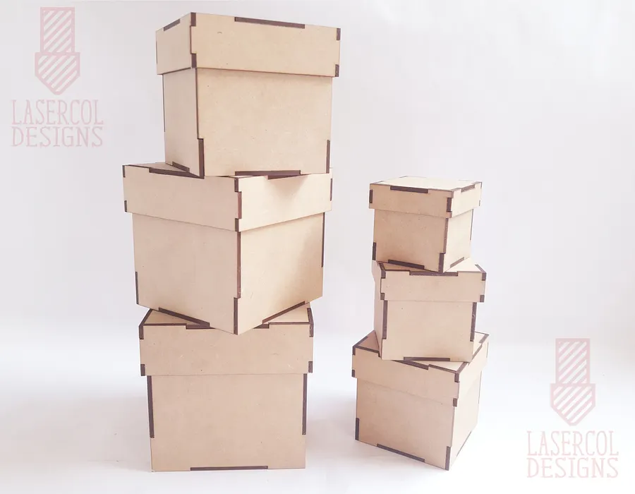 Boxes Set 1 (6 sizes) - Laser Cut Files product image (2)