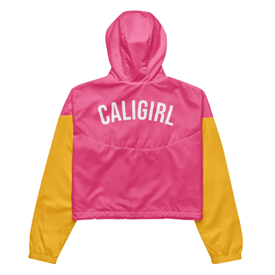 CALIGIRL Pink/Yellow Women's Cropped Windbreaker product image (5)