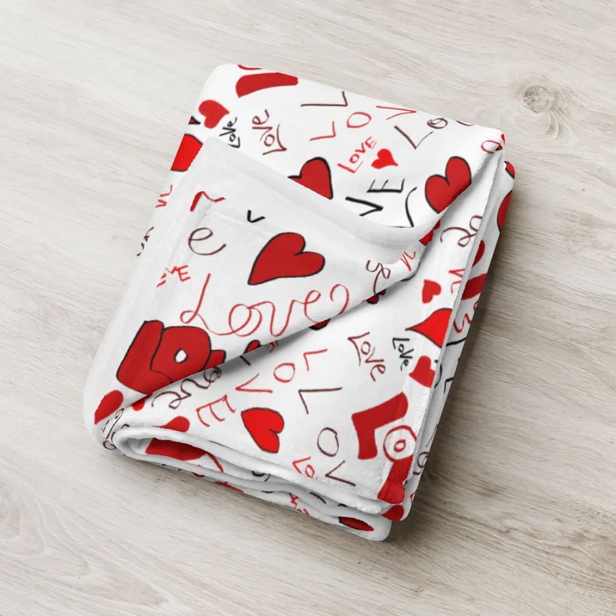 Love and Hearts Throw Blanket product image (7)