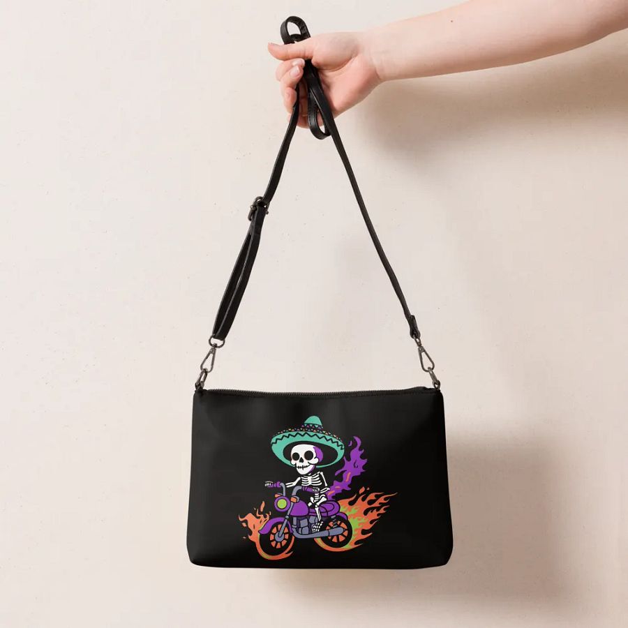 Bone to be Wild Colorful Flip-Sided Faux Leather Crossbody Bag product image (8)