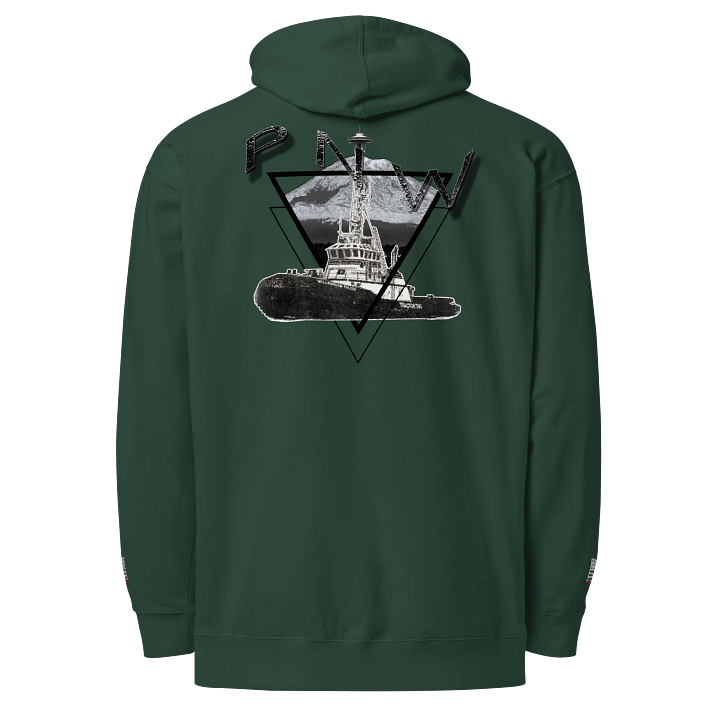 Triangle-Mt Raine- PNW Millennium Tug - Twin Anchor Front & sleeves (embroidered) product image (1)