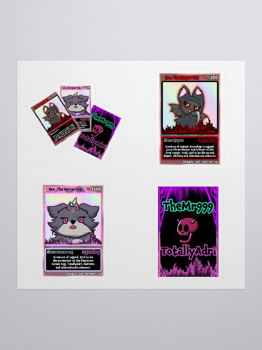 Creatures of Legend, Hell Cardz Collection Large 4-Pack Stickers product image (1)