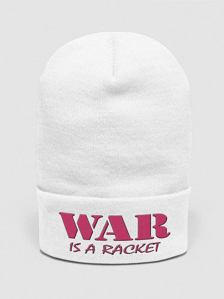 War Is A Racket - Pink - Yupoong Cuffed Beanie product image (1)