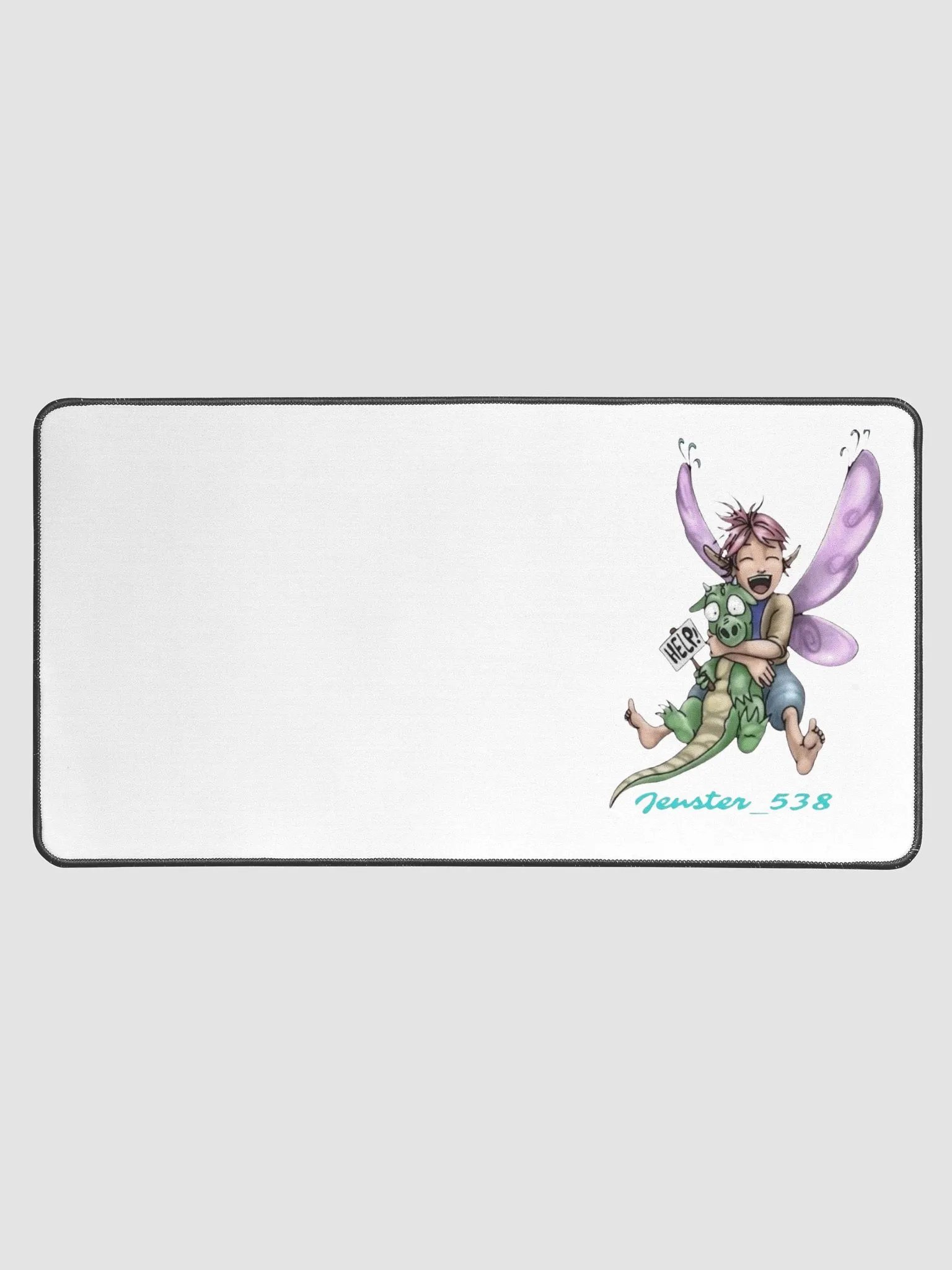 Whimsical Fairy and Dragon Desk Mat product image (1)