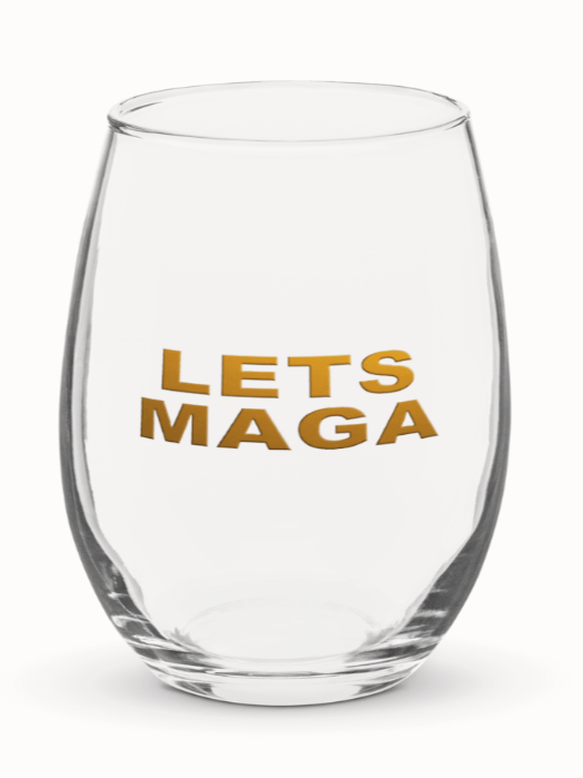 LETS MAGA - Golden Stemless Wine Glass product image (1)