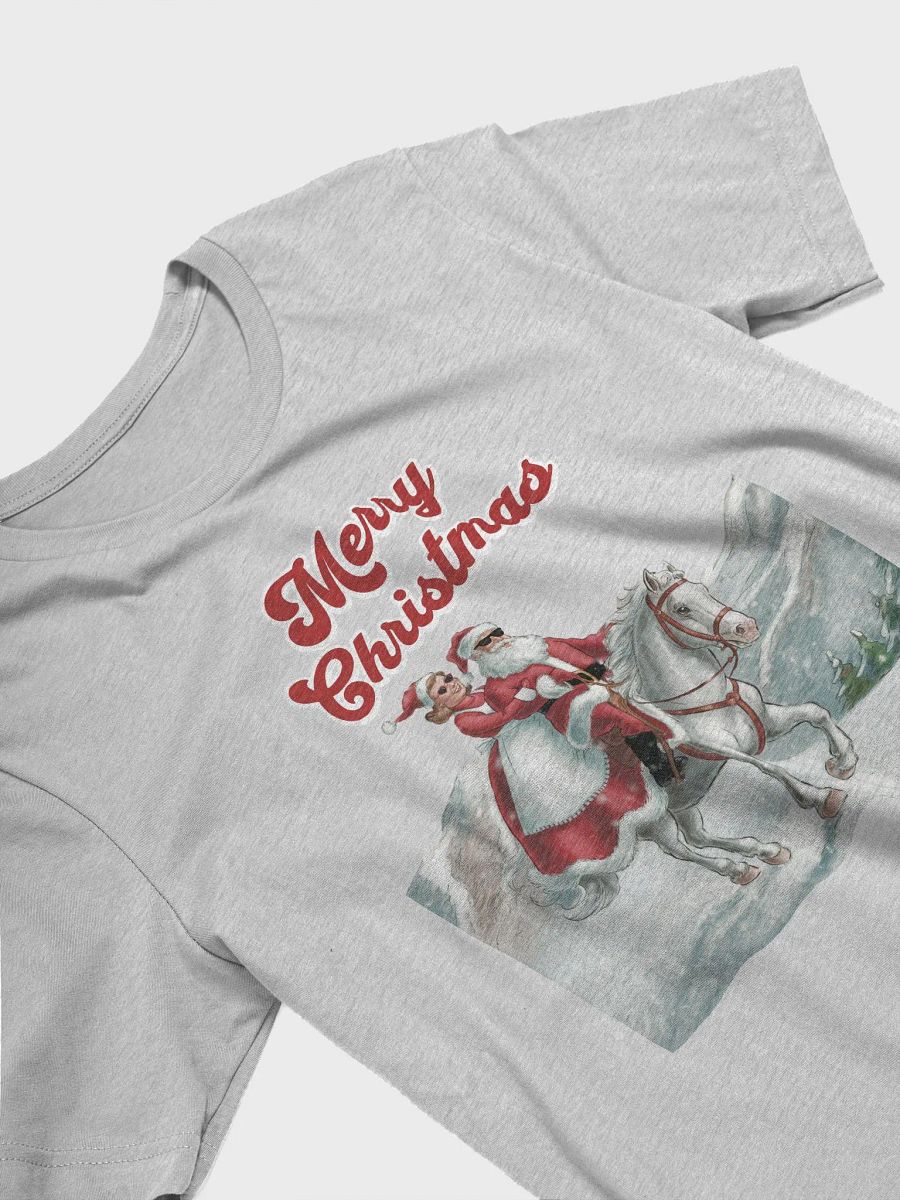 Mr. and Mrs. Santa Claus Horse Riding T-shirt product image (16)
