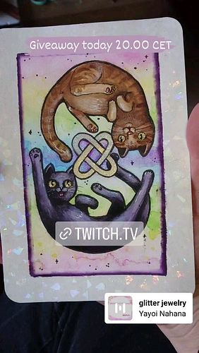 Today, March 10, 20.00 CET I'll be giving this handpainted sparkly card away during my cozy craft stream!

.

.

.

#artgivea...