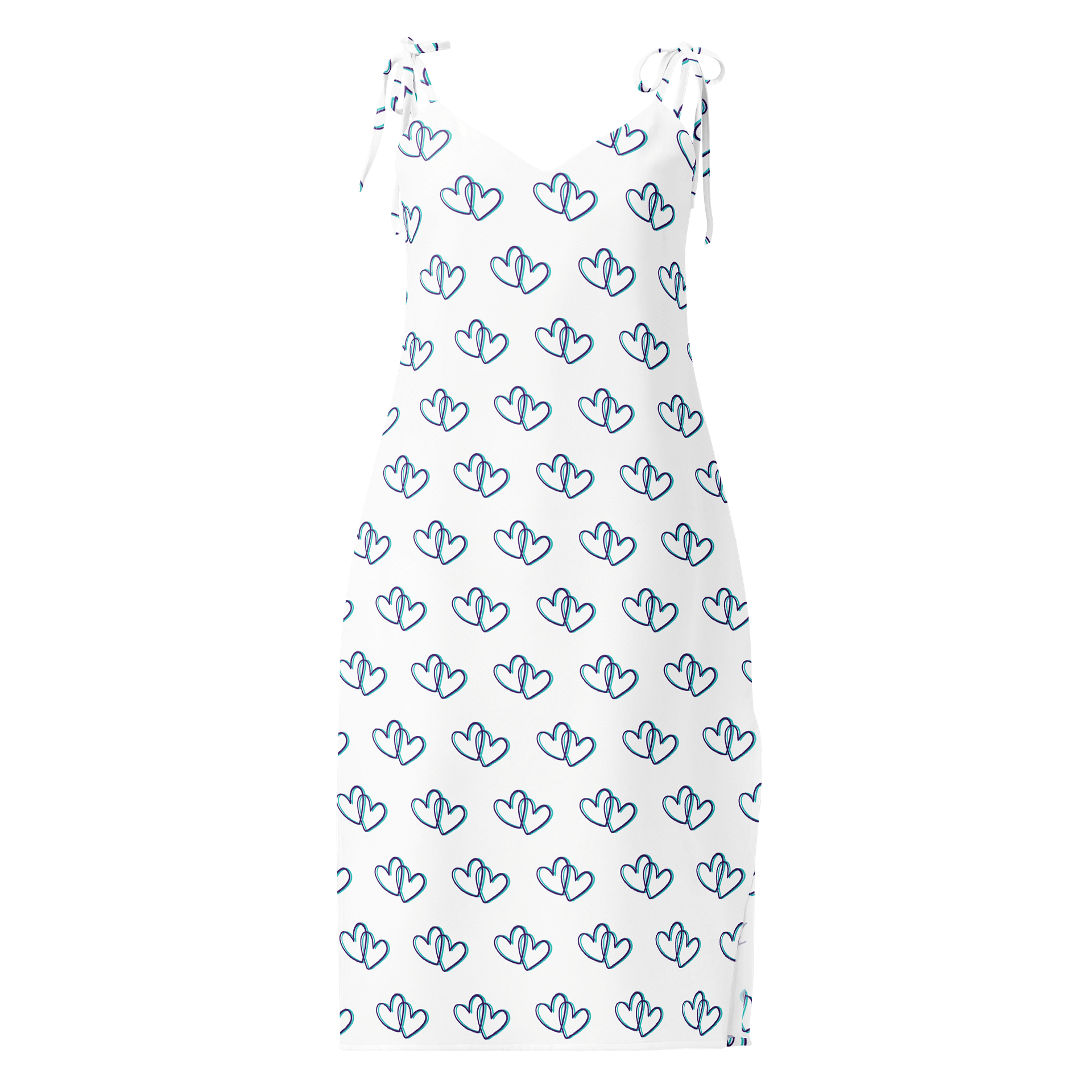 White Heart Slit Dress product image (1)