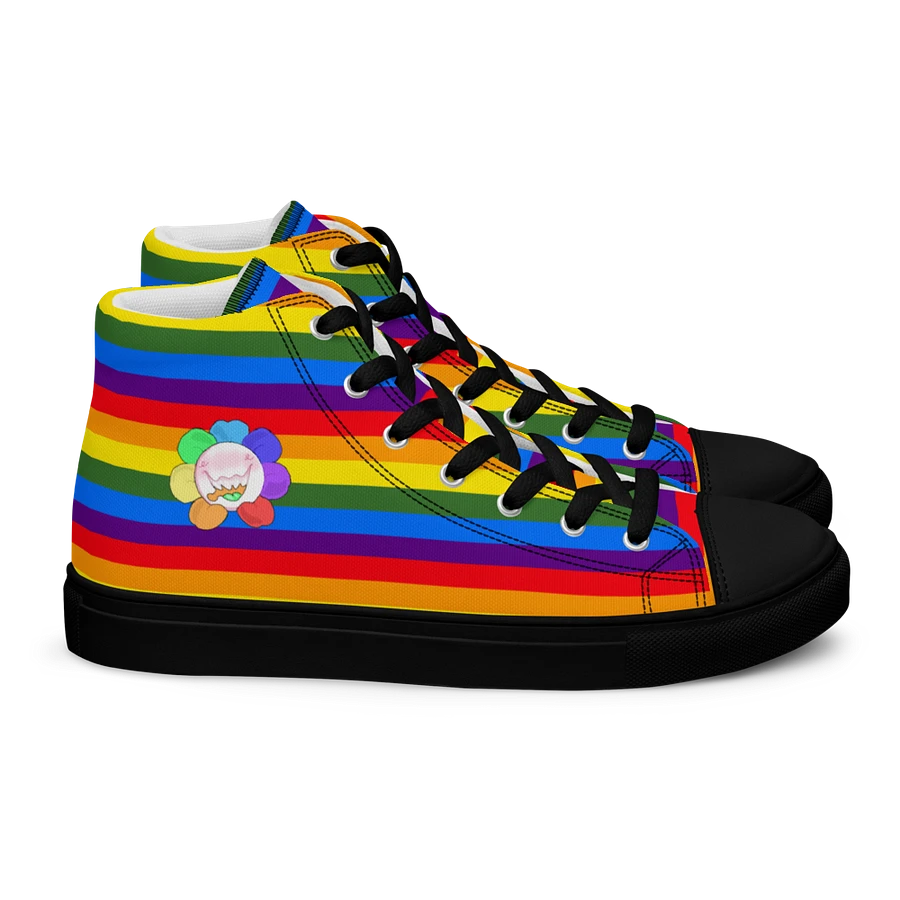 Rainbow and Black Flower Sneakers product image (16)