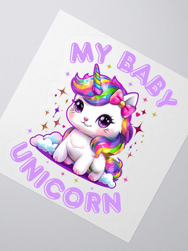 Whimsical Baby Unicorn Kiss Cut Stickers product image (8)