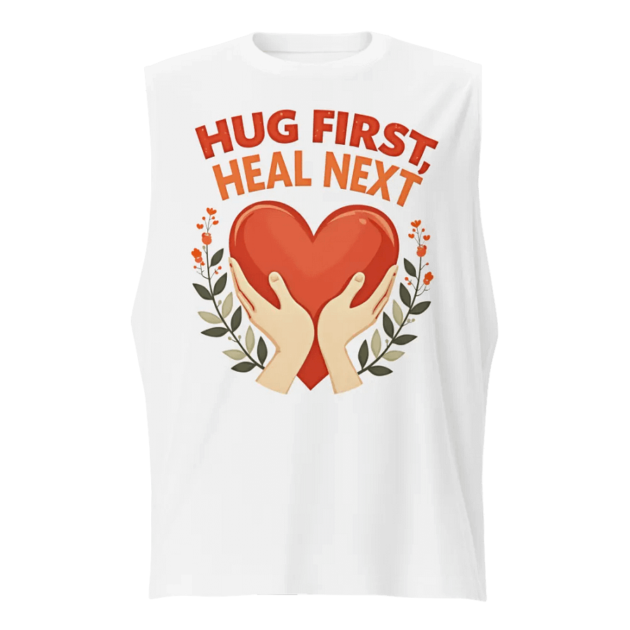 Hug First, Heal Next Muscle Tank product image (5)