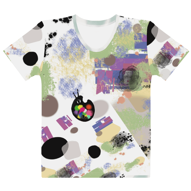 AbstractWear #1 Women's Crew Neck Poly Tee/White product image (1)