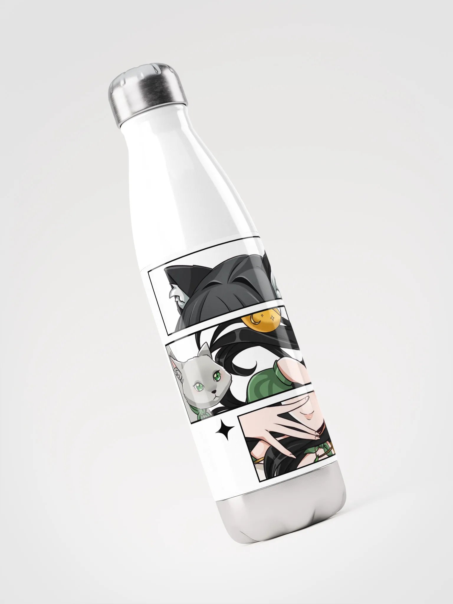 Playful Cat-Eared Anime Water Bottle product image (3)