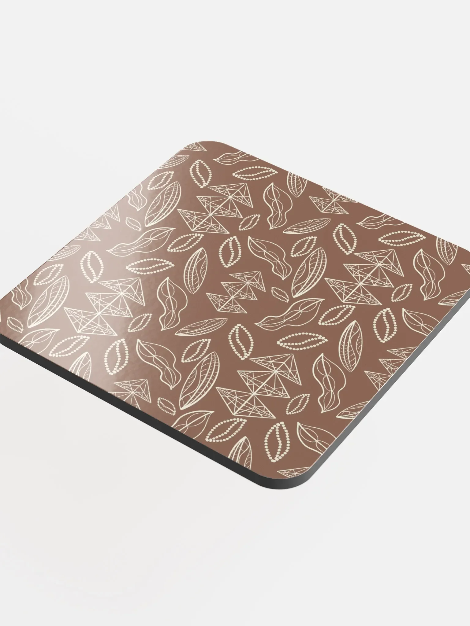 El Yunque Brew Bliss: Abstract Coffee Bean Earthy Coasters product image (4)