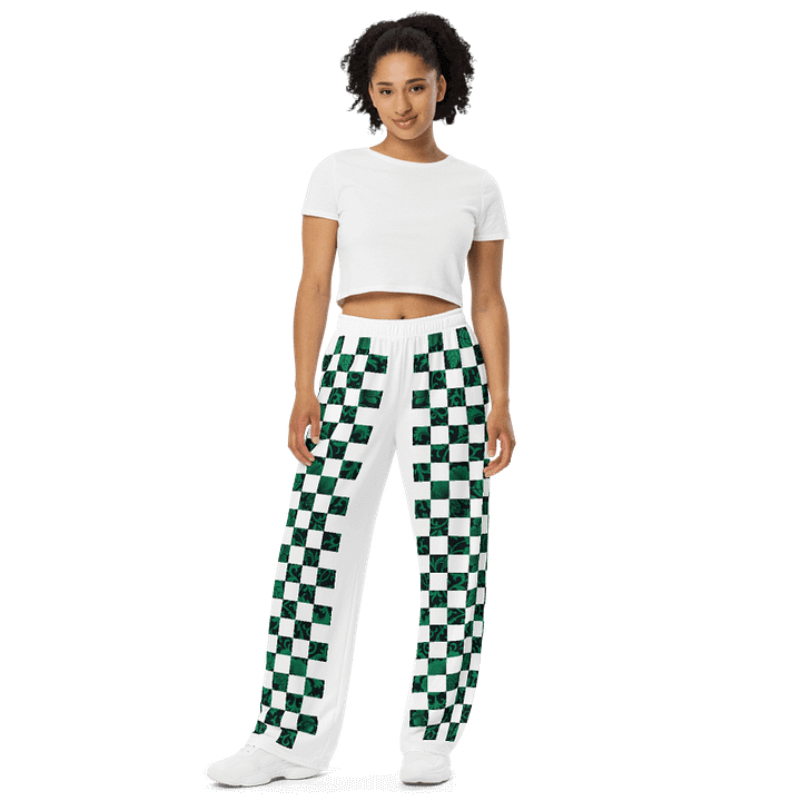 Premium CONTRAST™ Green Checkered Pants Unisex 2XS - 6XL Sizes product image (1)