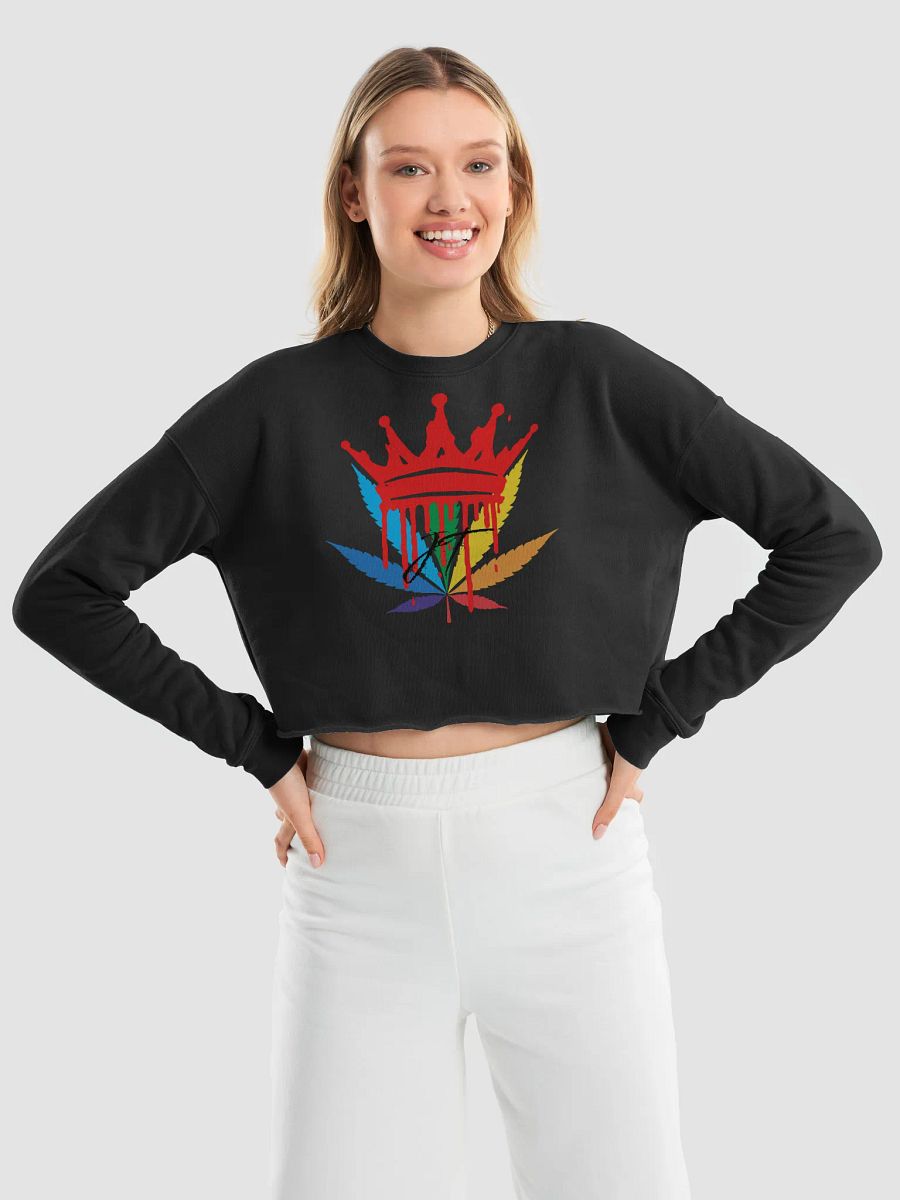 CannaQueen Women's Fleece Crop Sweatshirt product image (25)
