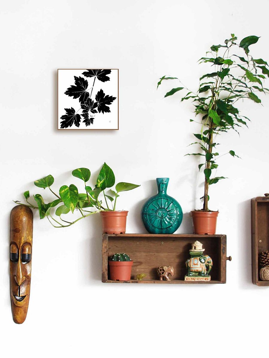 Lobed Leaves Canvas Art - Grape Leaves Light product image (5)