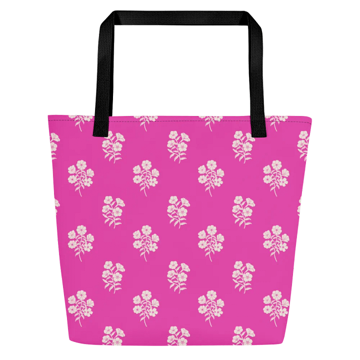Alpine Cascade - Pink and Yellow on Dark Blue - Tote Bag product image (2)