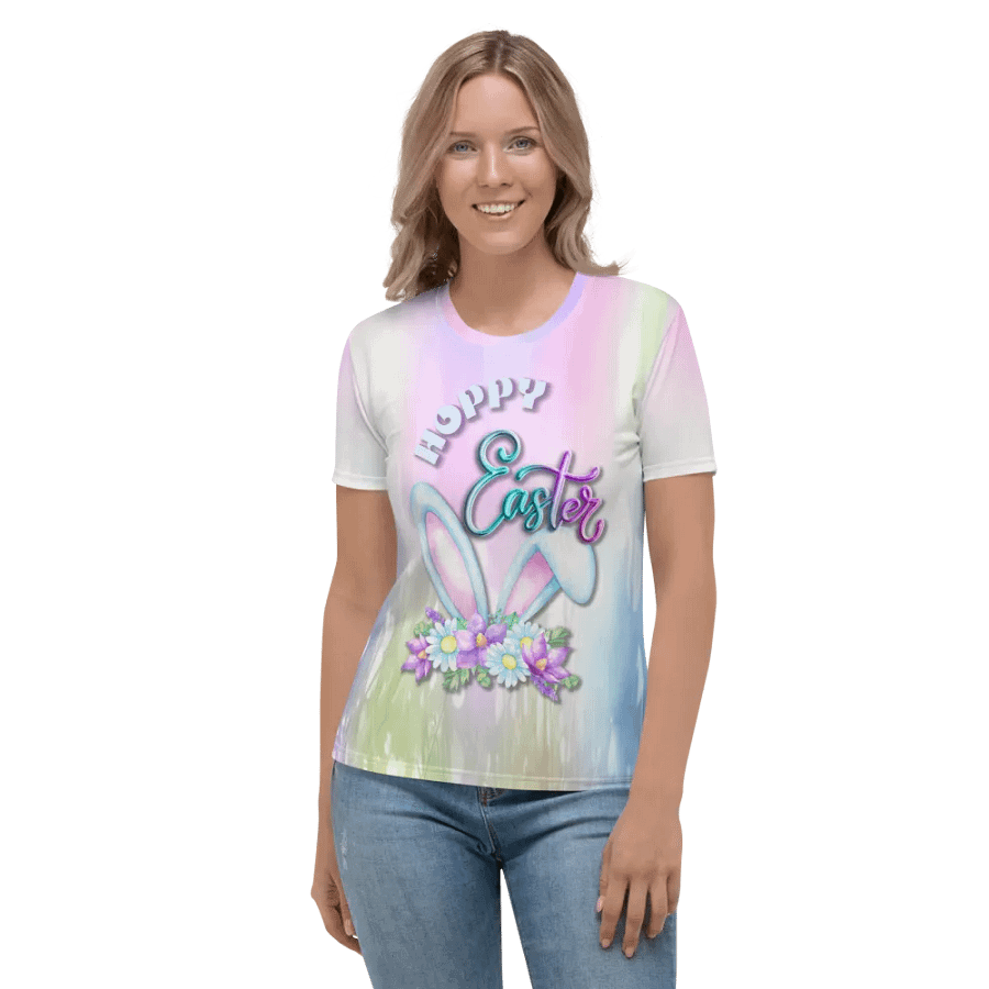 Hoppy Easter All Over Print T-shirt product image (2)