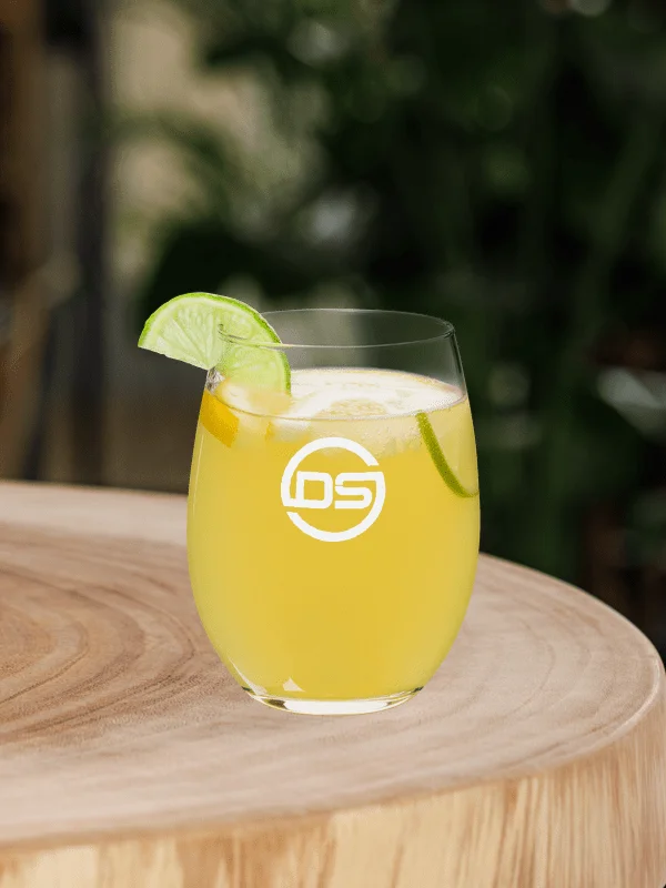 DS Circle Logo Stemless Wine Glass product image (1)
