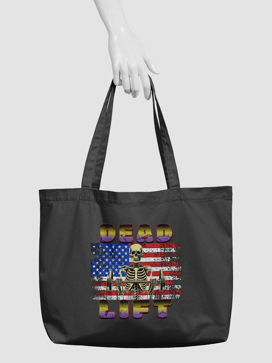 Dead Lift Weightlifting Skeleton USA Tote Bag product image (3)