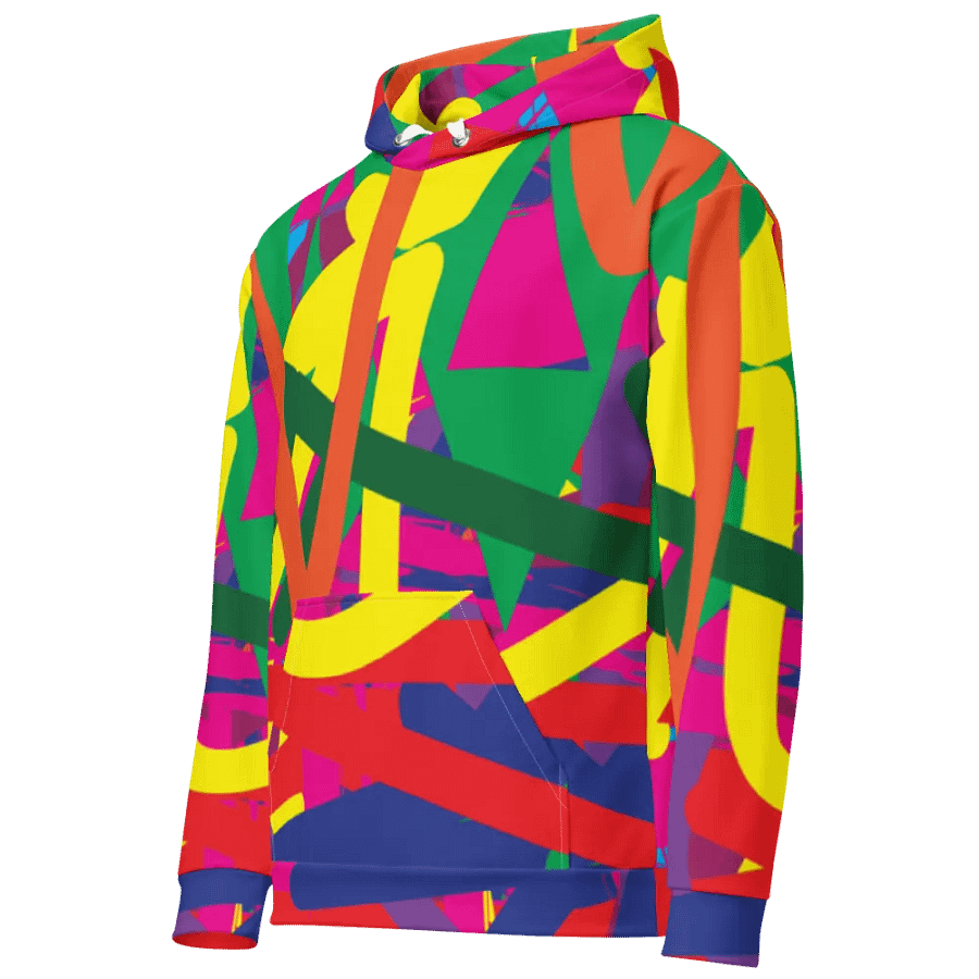 Colours - All-Over Print Recycled Unisex Hoodie product image (1)