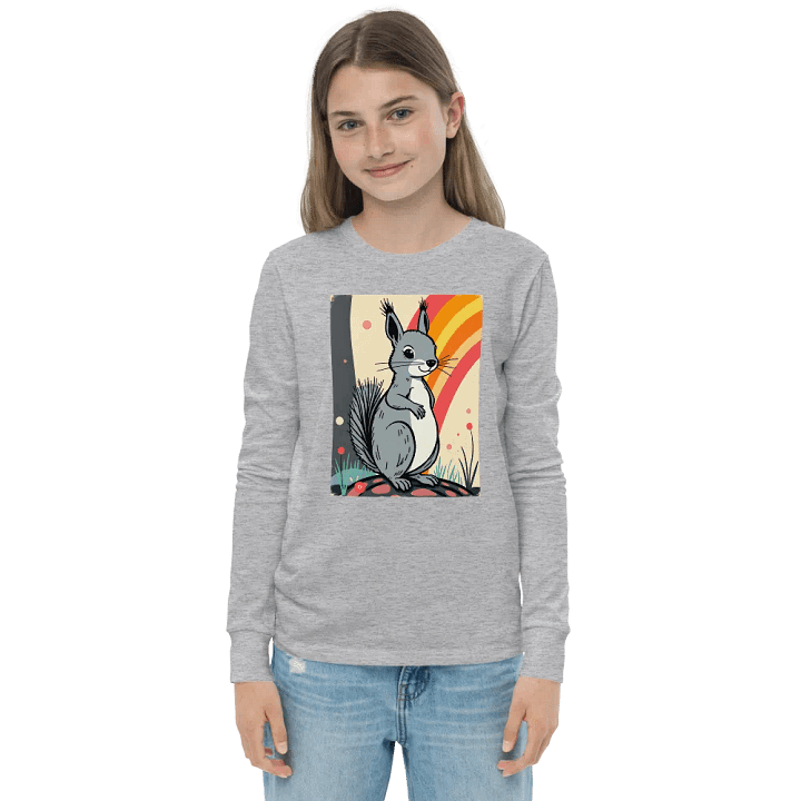 Rainbow Squirrel Youth Long Sleeve Tee product image (1)