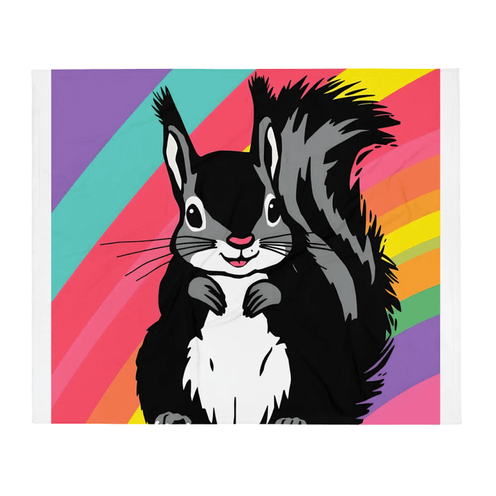 Rainbow Squirrel Throw Blanket product image (1)