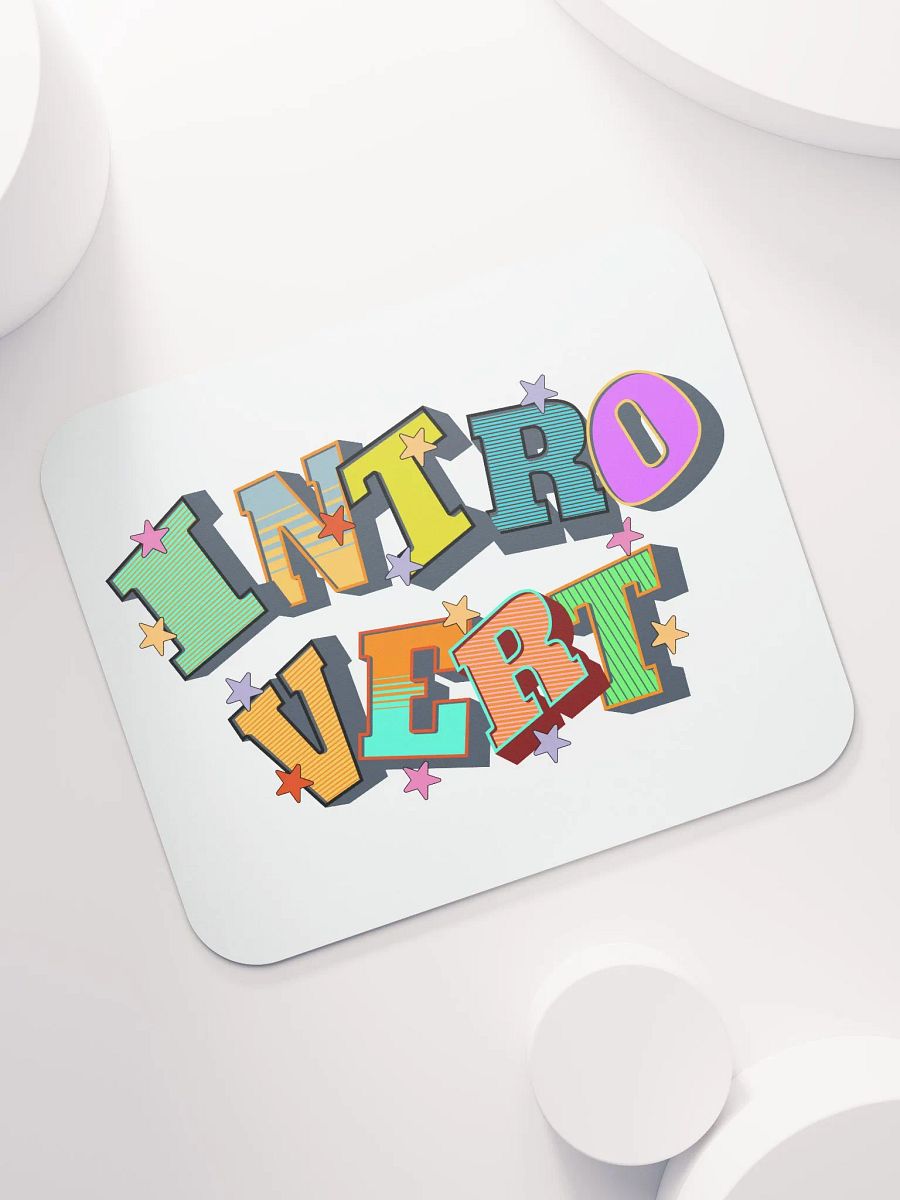 Introvert Block Letter Starry Mouse Pad product image (7)