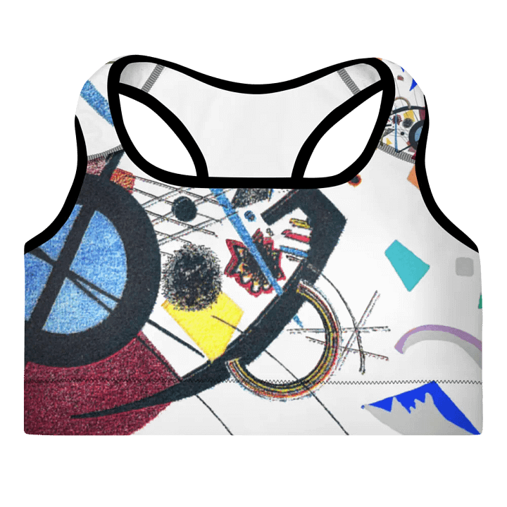 Abstract Lithographic Pattern Design Padded Sports Bra - V1 product image (2)
