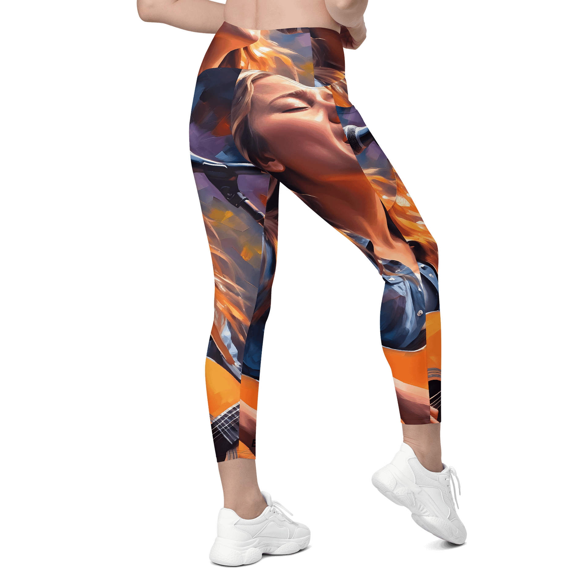 'Impossible Dream' Crossover Leggings with Pockets product image (9)