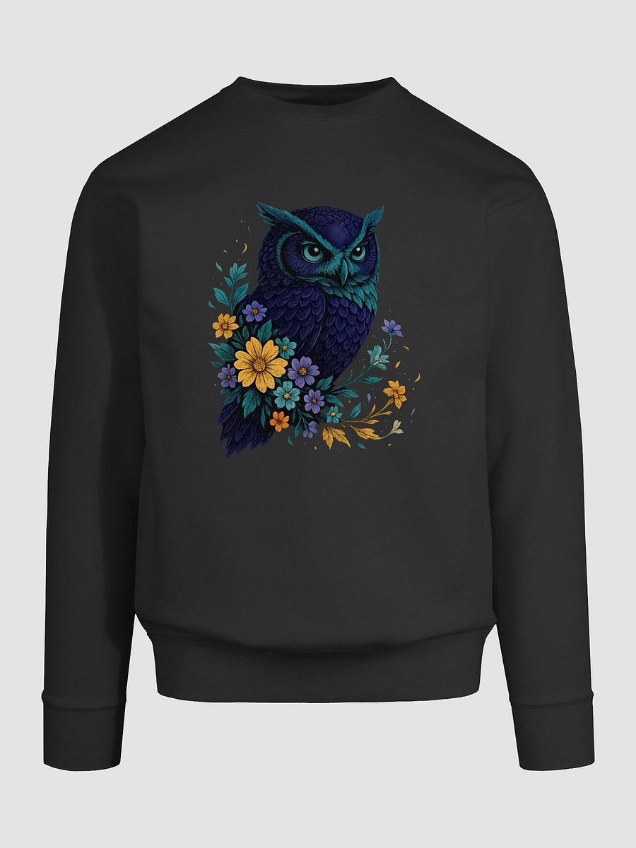 Naturecore Owl Sweatshirt With Wildflowers And Woodland Style product image (76)