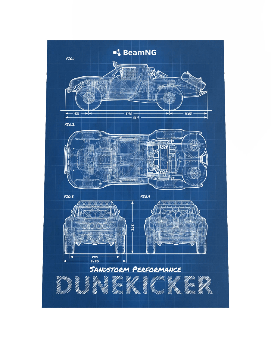 SP Dunekicker Blueprint Poster product image (1)