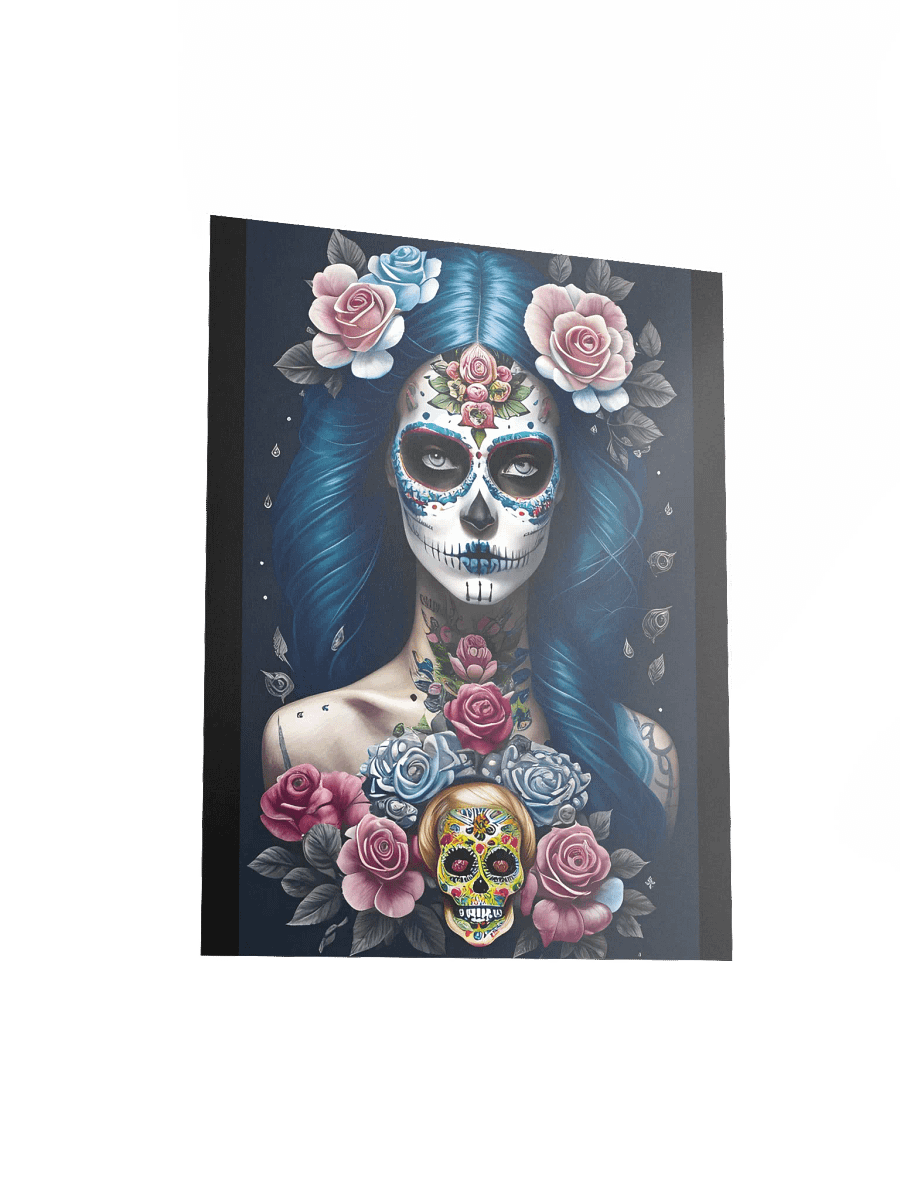 Sugar Skull Art - Striking Woman in Skull Makeup Poster product image (13)